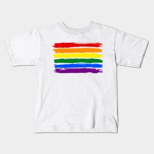 RAINBOW STRIPES Kids T-Shirt
